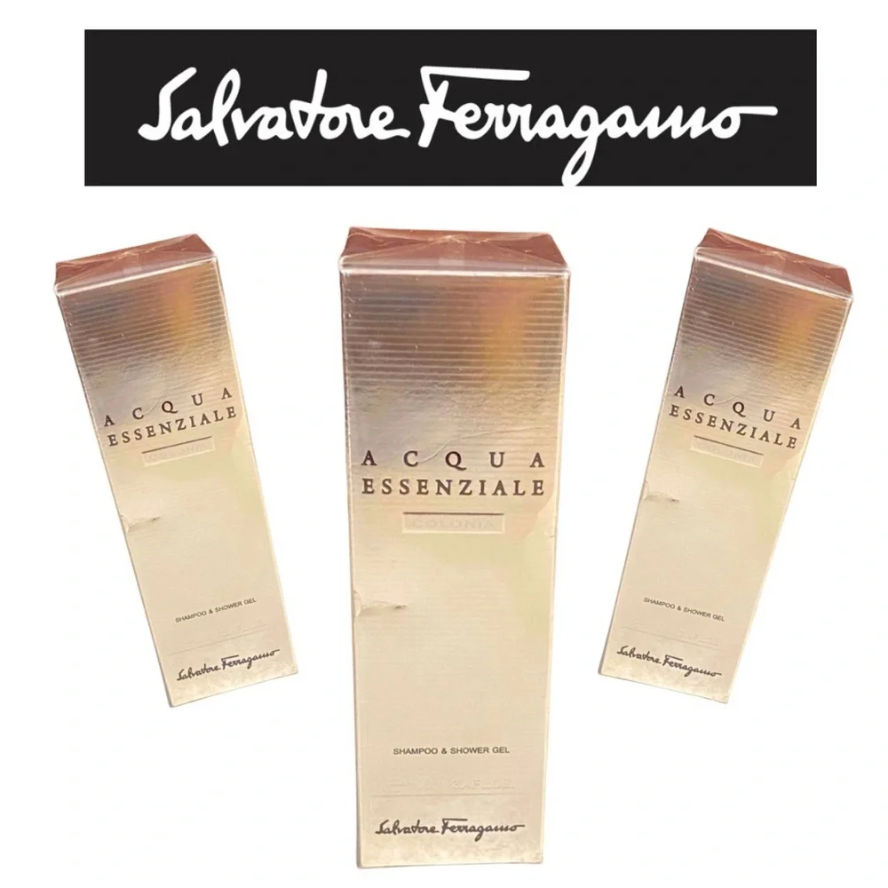 SALVATORE FERRAGAMO Acqua Essenziale Colonia Shampoo & Shower Gel, NIB